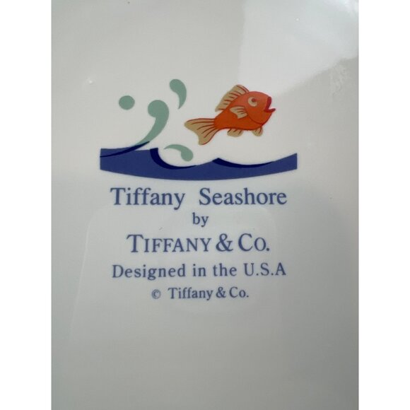Tiffany & Co. Seashore Porcelain Bowl W/ Nautical Design 6" Diameter Coastal - Picture 3 of 7